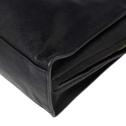 Pre Owned حقيبة يد توتس توري برش جلد أسود بسحاب جانبي