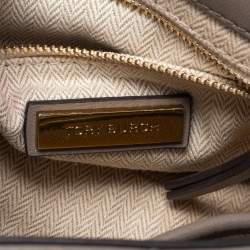 Pre Owned Tory Burch Grey Quilted Leather Kira Crossbody Bag