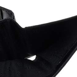 مملوكة مسبقًا Tory Burch Black Saffiano Leather Robinson Trifold Wallet