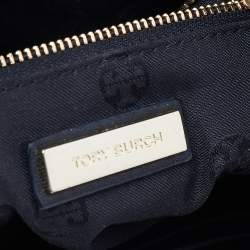 Pre Owned Tory Burch Black Leather Drawstring Bucket Bag