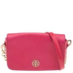 Tory Burch Robinson Cross Body Bag in Pink