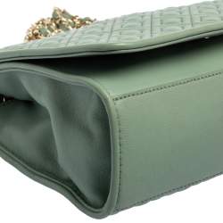 Pre Owned Tory Burch Mint Green Leather Medium Fleming Shoulder Bag