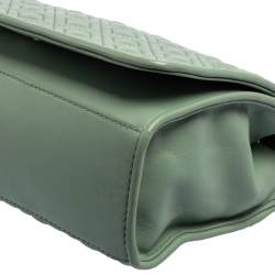 Pre Owned Tory Burch Mint Green Leather Medium Fleming Shoulder Bag