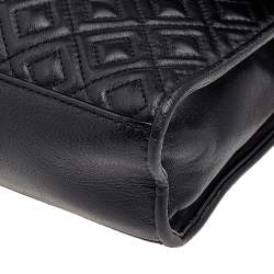 Pre Owned حقيبة كتف توري برش فليمينغ جلد مبطن