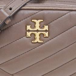 Pre Owned Tory Burch Brown Leather Kira Camera Crossbody Bag