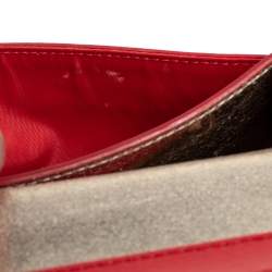 Pre Owned Tory Burch Red Leather Mini Robinson Shoulder Bag