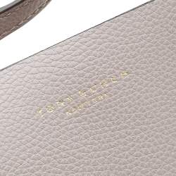 Pre Owned Tory Burch Taupe Leather Perry Shopper Tote 