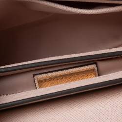 مملوكة مسبقًا Tory Burch Multicolor Python Effect and Leather Robinson Flap Top Handle Bag