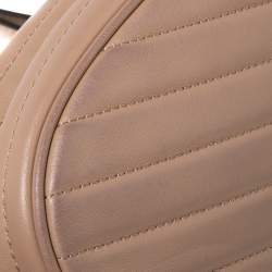 Pre Owned Tory Burch Beige Quilted Leather Small Kira Camera Bag