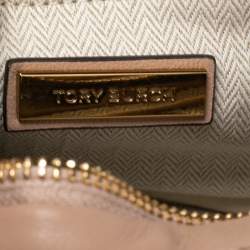 Pre Owned Tory Burch Beige Quilted Leather Small Kira Camera Bag