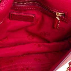 Pre Owned Tory Burch Hot Pink Leather Kira Envelope Chain Shoulder Bag