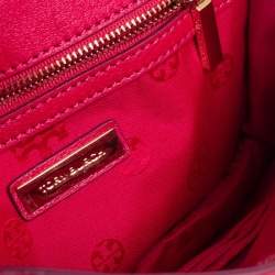 Pre Owned Tory Burch Hot Pink Leather Kira Envelope Chain Shoulder Bag