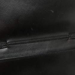 Pre Owned Tory Burch Black Leather Kira Envelope Flap Shoulder Bag