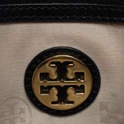 Tory Burch Black Leather Robinson Flap Crossbody Bag