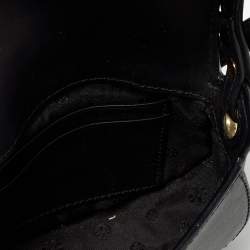 Pre Owned Tory Burch Black Leather Emerson Mini Saddle Crossbody Bag