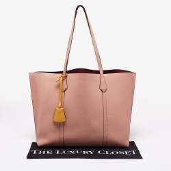 Tory Burch Pink Leather Perry Shopper Tote 