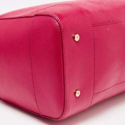 Pre Owned Tory Burch Fuchsia Leather Robinson Dome Satchel