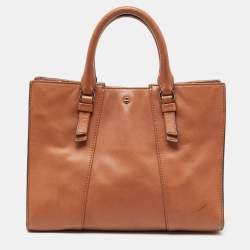 Pre Owned Tory Burch Brown Leather Tote