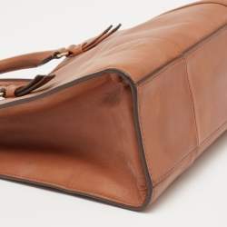 Pre Owned Tory Burch Brown Leather Tote