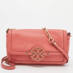 Tory Burch Coral Orange Leather Amanda Crossbody Bag Tory Burch | TLC