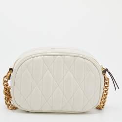 Pre Owned Tory Burch Multicolour Printed Quilted Leather Small Kira Camera Bag   