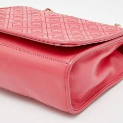 Pre Owned Tory Burch Red Leather Medium Fleming Shoulder Bag