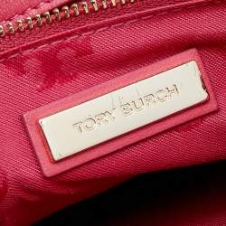 Pre Owned Tory Burch Red Leather Medium Fleming Shoulder Bag