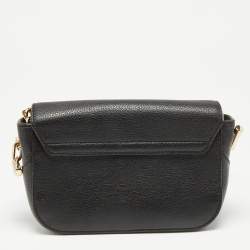 Pre Owned Tory Burch Black Leather Crossbody Bag