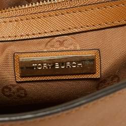 Pre Owned Tory Burch Brown Leather Robinson Shoulder Bag