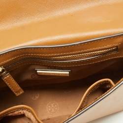 Pre Owned Tory Burch Brown Leather Robinson Shoulder Bag