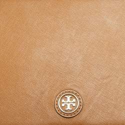 Pre Owned Tory Burch Brown Leather Robinson Shoulder Bag
