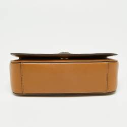 Pre Owned Tory Burch Brown Leather Robinson Shoulder Bag