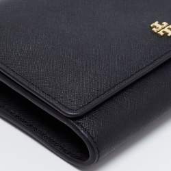 Pre Owned Tory Burch Black Leather Robinson Wallet On Chain
