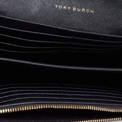 Pre Owned Tory Burch Black Leather Robinson Wallet On Chain