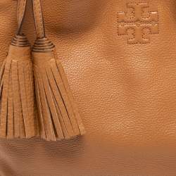 Pre Owned Tory Burch Brown Leather Thea Center Tote