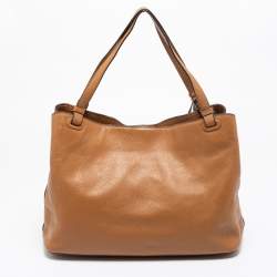 Pre Owned Tory Burch Brown Leather Thea Center Tote