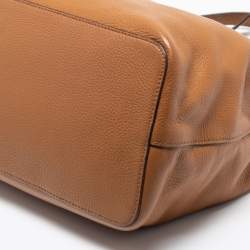 Pre Owned Tory Burch Brown Leather Thea Center Tote