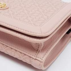 Pre Owned Tory Burch Beige Quilted Leather Bryant Crossbody Bag