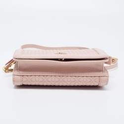 Pre Owned Tory Burch Beige Quilted Leather Bryant Crossbody Bag