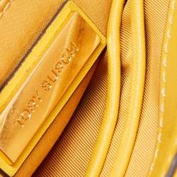 Tory Burch Yellow Leather Small Fleming Crossbody Bag