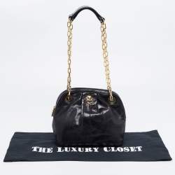 مملوكة مسبقًا Tory Burch Black Leather Mini Dena Shoulder Bag