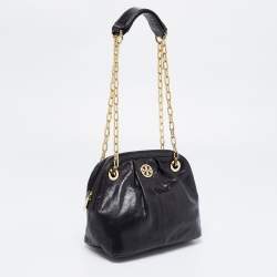 مملوكة مسبقًا Tory Burch Black Leather Mini Dena Shoulder Bag