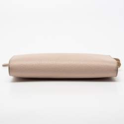 Pre Owned Tory Burch Beige Leather Robinson Crossbody Bag