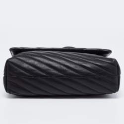 Pre Owned Tory Burch Black Quilted  Leather Kira Shoulder Bag