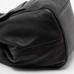 Pre Owned Tory Burch Black Leather Small Half Moon Satchel