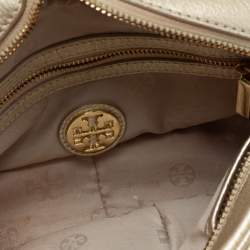 Pre Owned Tory Burch Metallic Gold Leather Thea Chain Crossbody Bag
