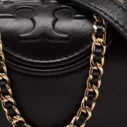 مملوكة مسبقًا حقيبة كتف توري برش فليمينغ كونفيرتيبل جلد مبطن أسود 