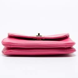 Pre Owned Tory Burch Pink Leather Small Robinson Crossbody Bag