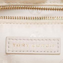 Pre Owned Tory Burch Cream Quilted Leather Bryant Shoulder Bag