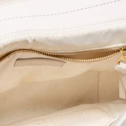 Pre Owned Tory Burch Cream Quilted Leather Bryant Shoulder Bag